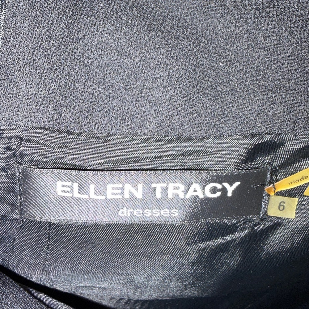 Ellen Tracy Black Mini Dress with Cap Sleeves - Picture 7 of 8